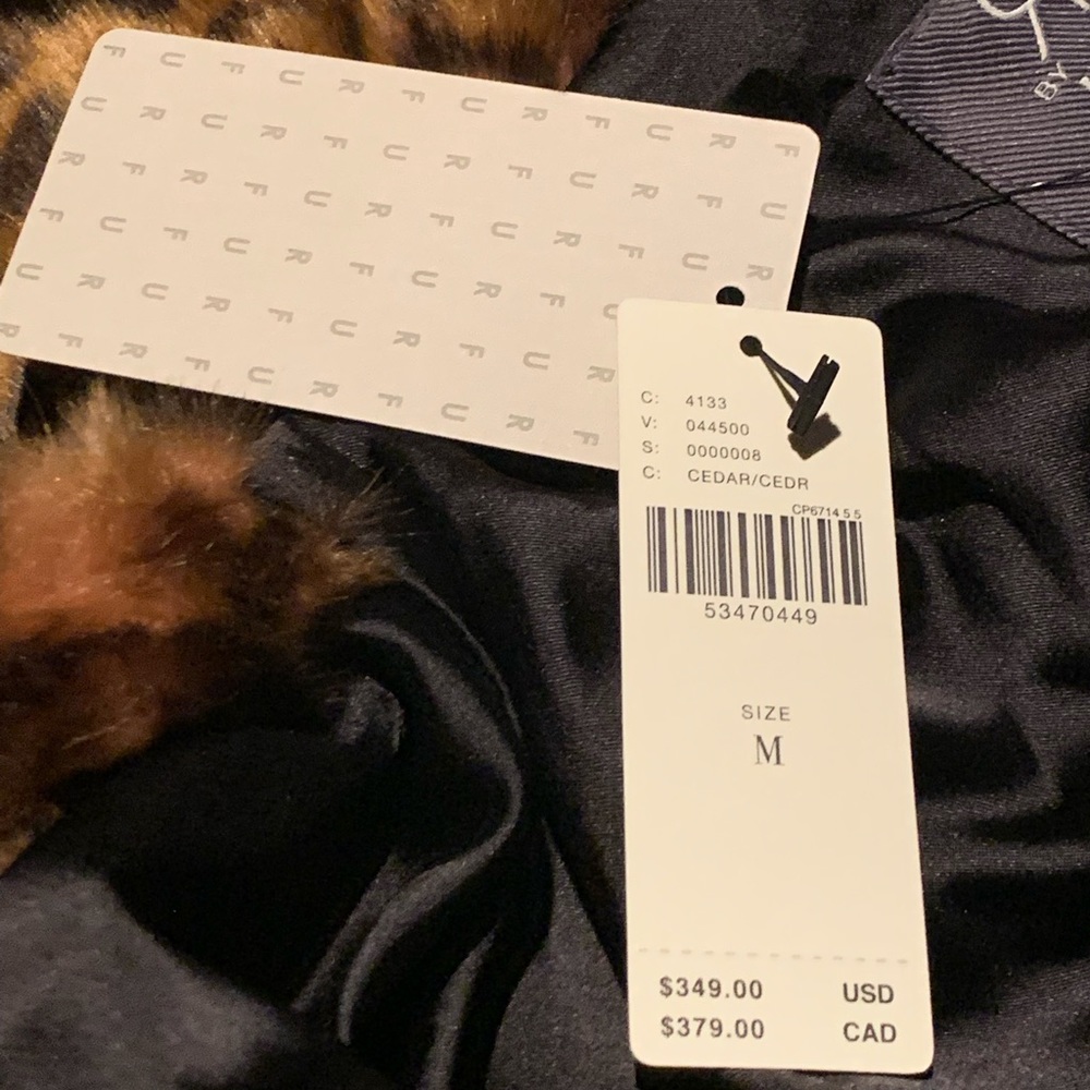 NWT Unreal Fur Leopard Faux Fur Coat - Picture 7 of 7